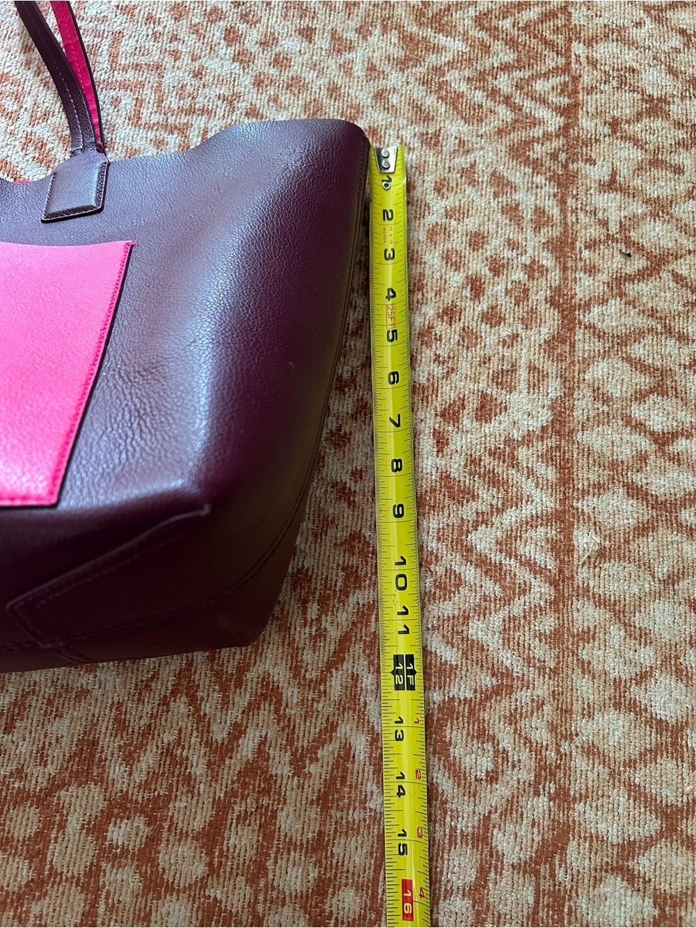 Kate Spade Maroon and Pink Tote Bag with Structured Design - Picture 12 of 14